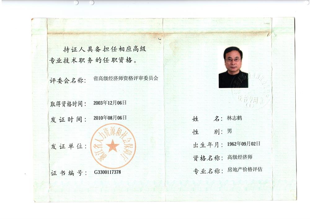 林志鹤 高级经济师